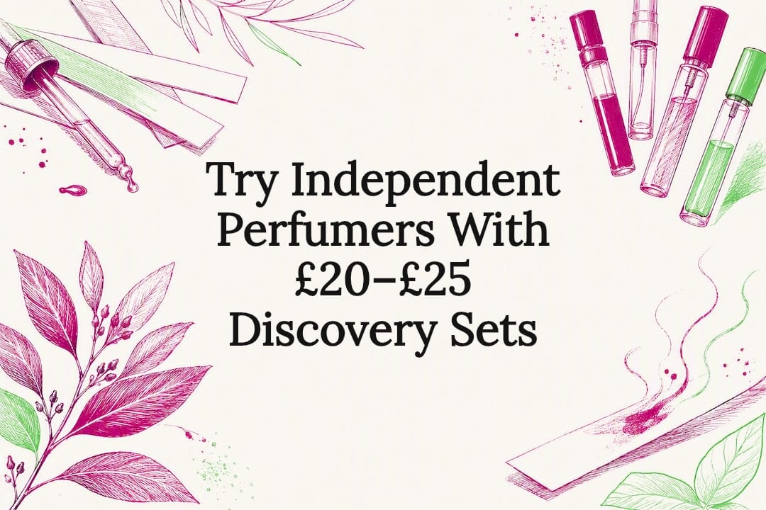 Decorative independent perfumery title card