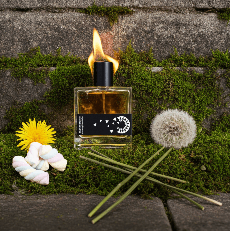 Flaming Dandelion Parfum 30ml | Warm Marshmallow & Smoke - Rook Perfumes London | Unique Unisex Fragrance