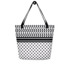 Free Palestine Tartreez tote bag with inside pocket, featuring a unique design by Rook Perfumes London.