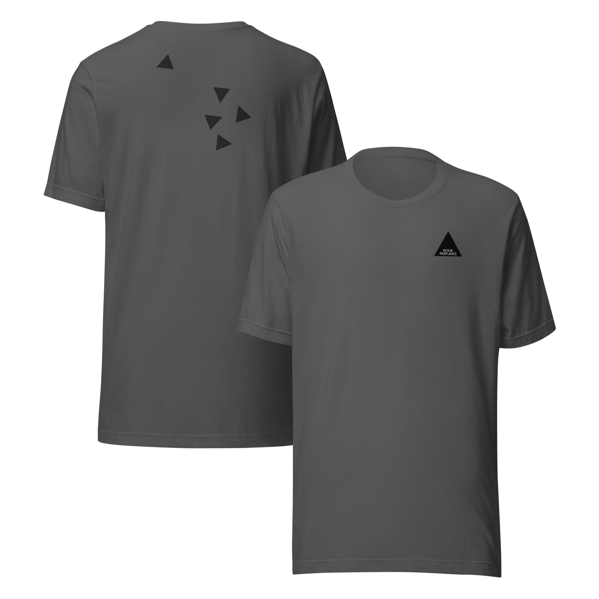 Rook Perfumes London unisex t-shirt in soft suede fabric, featuring a relaxed fit and minimalist design.