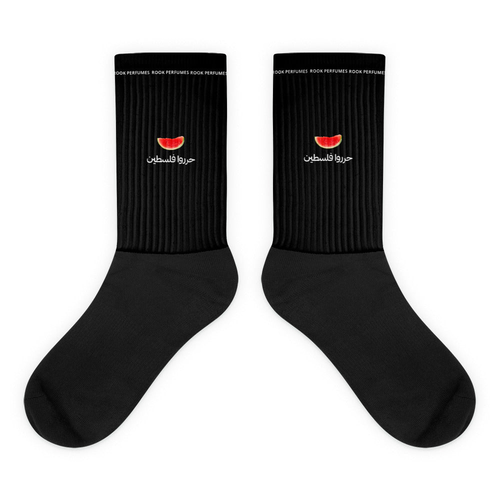 Colorful watermelon socks from Rook Perfumes London, featuring a vibrant fruit design perfect for unisex wear.